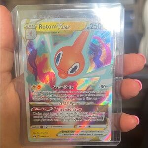 Pokemon Rotom VSTAR Card - Holographic Multicolor